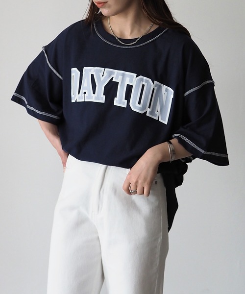 Riberry（リベリー）の「DAYTON 裏使いオーバーサイズT（Tシャツ/カットソー・レディース・スミクロ/ベージュ/オートミール/グリーン/ネイビー・FREE）」の21枚目の写真