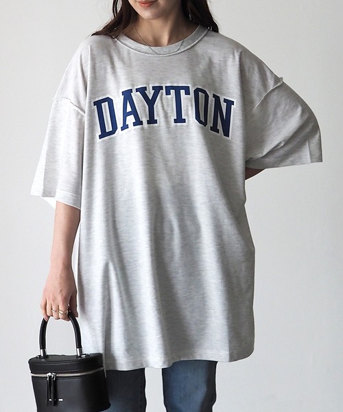 Riberry（リベリー）の「DAYTON 裏使いオーバーサイズT（Tシャツ/カットソー・レディース・スミクロ/ベージュ/オートミール/グリーン/ネイビー・FREE）」の7枚目の写真