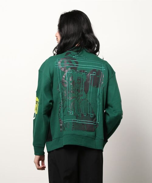 DEVA STATES（ディーヴァ ステイツ）の「SEDATED CREWNECK（スウェット・メンズ・ブラック/グリーン・L/M/XL）」の5枚目の写真
