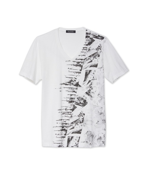 TORNADO MART(トルネードマート)の「TORNADO MART∴スラントエンブロイダリーTシャツ(Tシャツ/カットソー・メンズ・ホワイト/ブラック/ベージュ・LL/M/L)」の8枚目の写真
