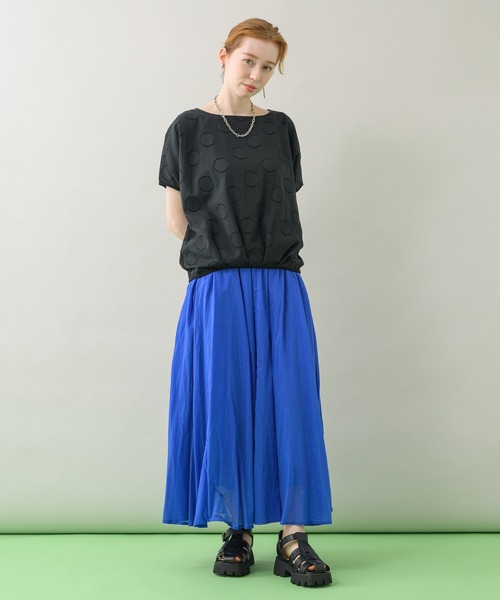 Dignite collier（ディニテコリエ）の「Dignite collier コットンスカート（スカート・レディース・ライトグレー/イエロー/ブルー・FREE）」の4枚目の写真