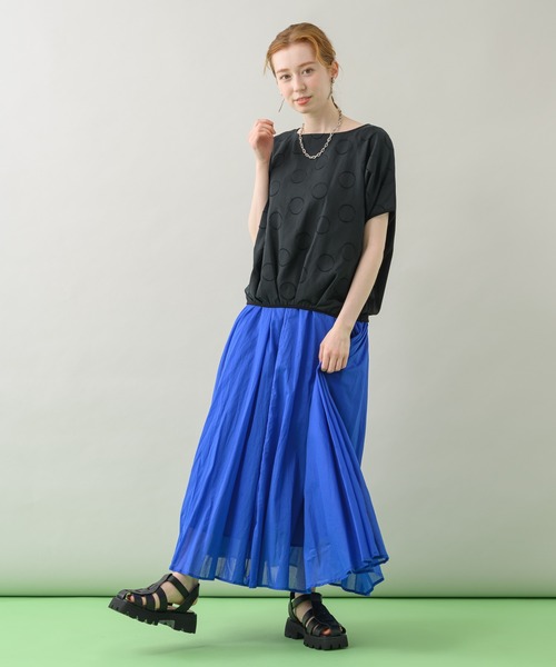 Dignite collier（ディニテコリエ）の「Dignite collier コットンスカート（スカート・レディース・ライトグレー/イエロー/ブルー・FREE）」の5枚目の写真