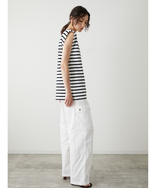 LA PEAU DE GEM（ラポドゥジェム）の「【LA PEAU DE GEM】肩パット付きノースリーブ（Tシャツ/カットソー・レディース・ホワイト/ブラック/ベージュ・FREE）」の21枚目の写真