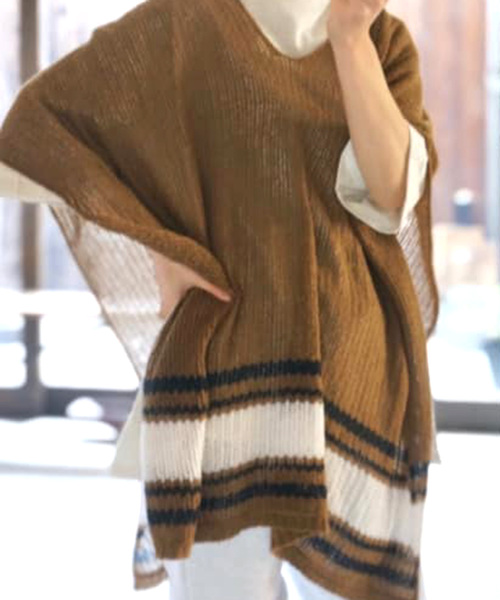 JOURNAL STANDARD LUXE(ジャーナルスタンダード ラックス)の「【SIBEL SARAL/シベル サラル】CAPE STOLE(その他トップス・レディース・ブラウン/レッド・FREE)」の10枚目の写真