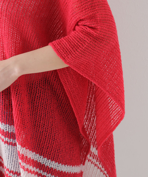JOURNAL STANDARD LUXE(ジャーナルスタンダード ラックス)の「【SIBEL SARAL/シベル サラル】CAPE STOLE(その他トップス・レディース・ブラウン/レッド・FREE)」の3枚目の写真