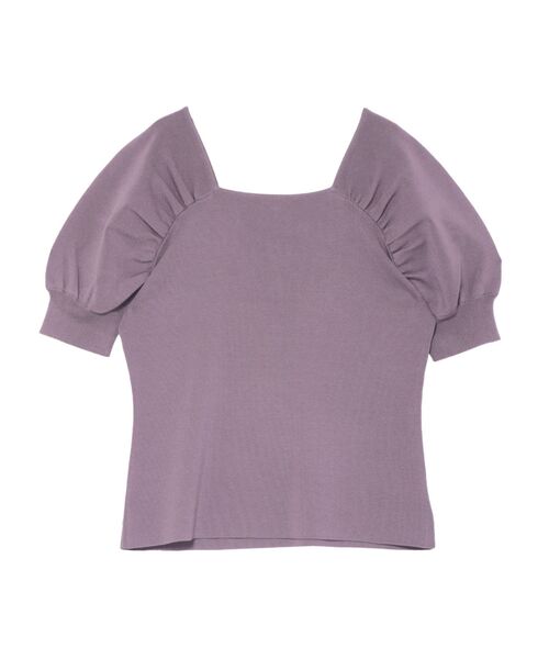 LAGUNAMOON(ラグナムーン)の「ギャザースリーブ2WAYニットプルオーバー(ニット/セーター・レディース・アイボリー/ラベンダー/モカ・FREE)」の1枚目の写真