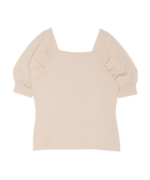 LAGUNAMOON(ラグナムーン)の「ギャザースリーブ2WAYニットプルオーバー(ニット/セーター・レディース・アイボリー/ラベンダー/モカ・FREE)」の2枚目の写真