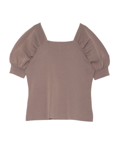 LAGUNAMOON(ラグナムーン)の「ギャザースリーブ2WAYニットプルオーバー(ニット/セーター・レディース・アイボリー/ラベンダー/モカ・FREE)」の3枚目の写真