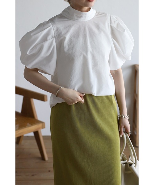 Bonjour Sagan（ボンジュールサガン）の「前後2wayハイネックボウタイブラウス（シャツ/ブラウス・レディース・オフホワイト/ブラック/ライトブルー・FREE）」の11枚目の写真