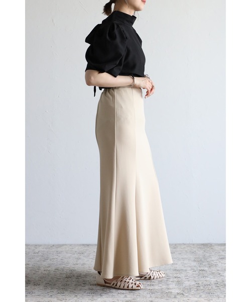 Bonjour Sagan（ボンジュールサガン）の「前後2wayハイネックボウタイブラウス（シャツ/ブラウス・レディース・オフホワイト/ブラック/ライトブルー・FREE）」の12枚目の写真