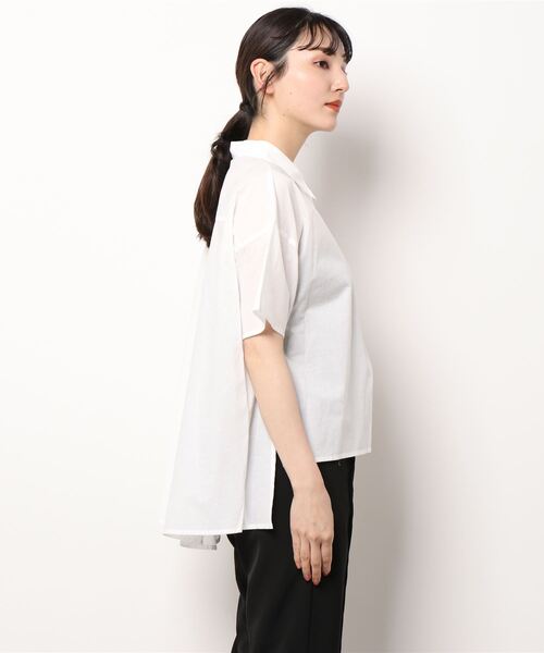 OUTERSUNSET（アウターサンセット）の「shell buttons blouse（シャツ/ブラウス・レディース・オフホワイト/ネイビー・FREE）」の7枚目の写真