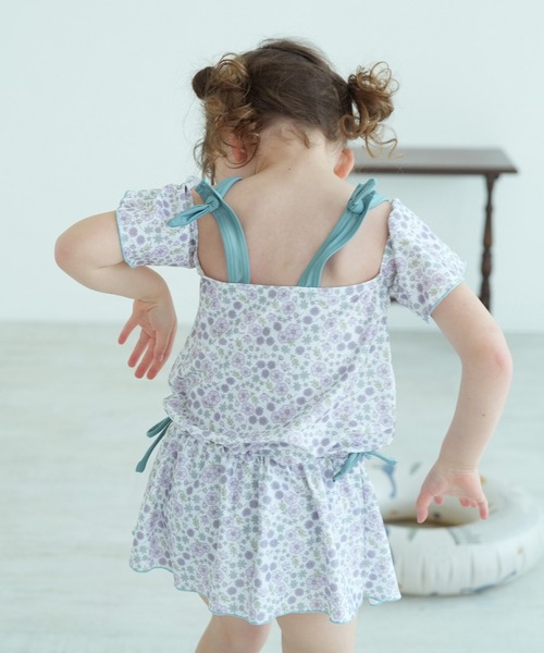 utatane(ウタタネ)の「キッズ水着 女の子 オフショルフリル(水着・キッズ・ピンク/パープル/イエロー・110cm/120cm/130cm)」の11枚目の写真
