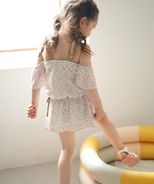 utatane(ウタタネ)の「キッズ水着 女の子 オフショルフリル(水着・キッズ・ピンク/パープル/イエロー・110cm/120cm/130cm)」の15枚目の写真