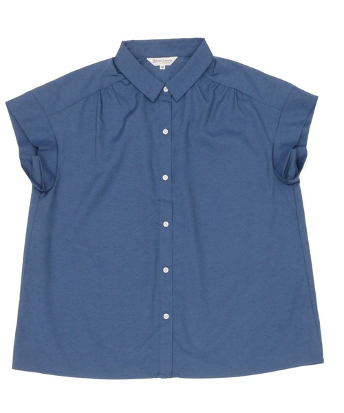 TOKYO SHIRTS（トウキョウシャツ）の「フレンチスリーブ ギャザーブラウス（シャツ/ブラウス・レディース・インディゴブルー/ダークオレンジ・M/L/LL）」の16枚目の写真