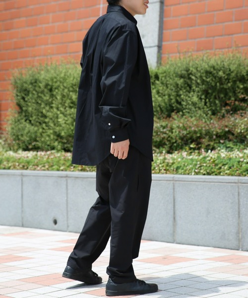 BRICK & SONS（ブリックアンドサンズ）の「オーバーサイズ ブロードシャツ＜ブラック＞（シャツ/ブラウス・メンズ・ブラック・LL/M/L）」の5枚目の写真