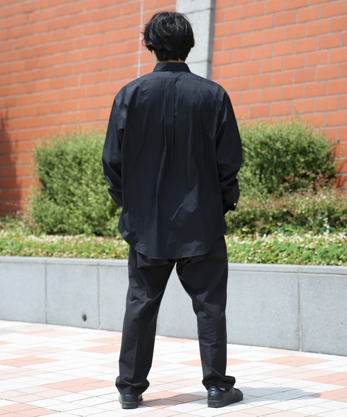 BRICK & SONS（ブリックアンドサンズ）の「オーバーサイズ ブロードシャツ＜ブラック＞（シャツ/ブラウス・メンズ・ブラック・LL/M/L）」の6枚目の写真