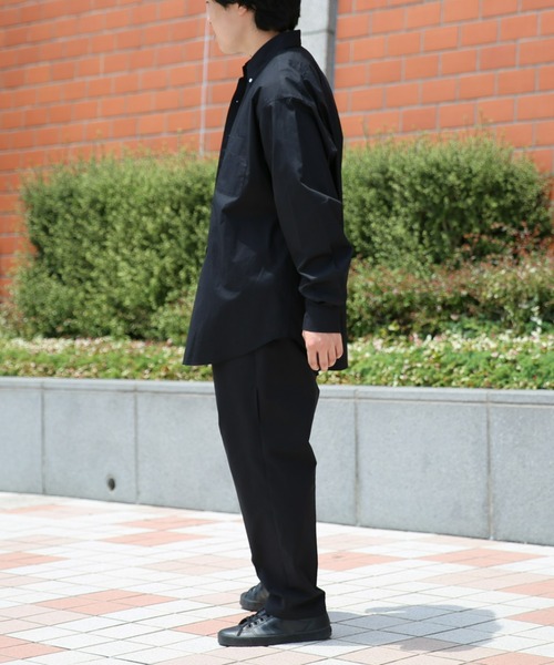 BRICK & SONS（ブリックアンドサンズ）の「オーバーサイズ ブロードシャツ＜ブラック＞（シャツ/ブラウス・メンズ・ブラック・LL/M/L）」の7枚目の写真