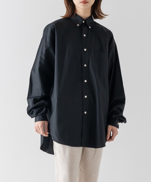 BRICK & SONS（ブリックアンドサンズ）の「オーバーサイズ ブロードシャツ＜ブラック＞（シャツ/ブラウス・メンズ・ブラック・LL/M/L）」の16枚目の写真
