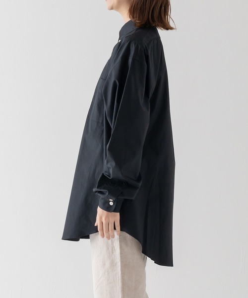BRICK & SONS（ブリックアンドサンズ）の「オーバーサイズ ブロードシャツ＜ブラック＞（シャツ/ブラウス・メンズ・ブラック・LL/M/L）」の14枚目の写真