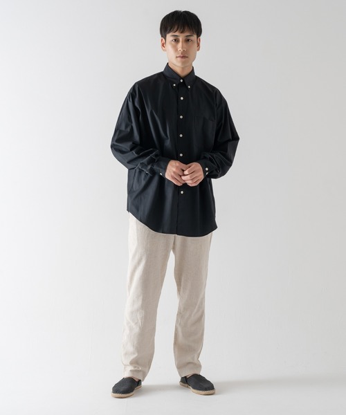 BRICK & SONS（ブリックアンドサンズ）の「オーバーサイズ ブロードシャツ＜ブラック＞（シャツ/ブラウス・メンズ・ブラック・LL/M/L）」の22枚目の写真