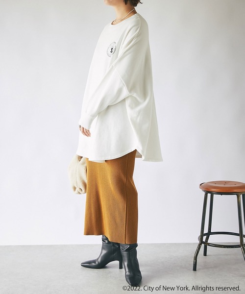 GOOD ROCK SPEED（グッドロックスピード）の「GOOD ROCK SPEED/NYC BIG WIDE SWEAT（Tシャツ/カットソー・レディース・ブラック/ベージュ/オフホワイト・FREE）」の11枚目の写真