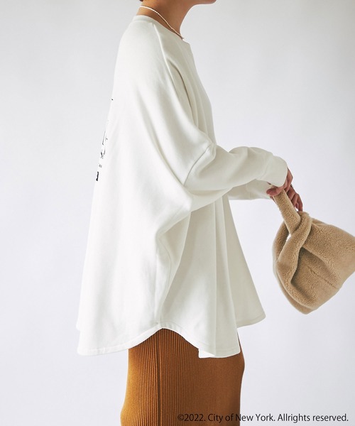 GOOD ROCK SPEED（グッドロックスピード）の「GOOD ROCK SPEED/NYC BIG WIDE SWEAT（Tシャツ/カットソー・レディース・ブラック/ベージュ/オフホワイト・FREE）」の7枚目の写真