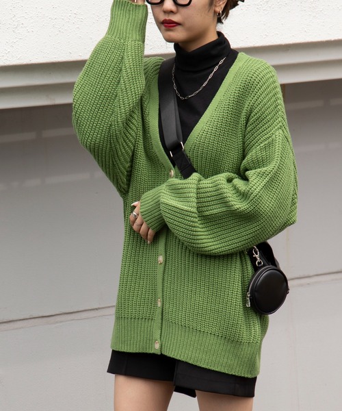 WEGO（ウィゴー）の「WEGO/ボリュームスリーブカラーカーディガン