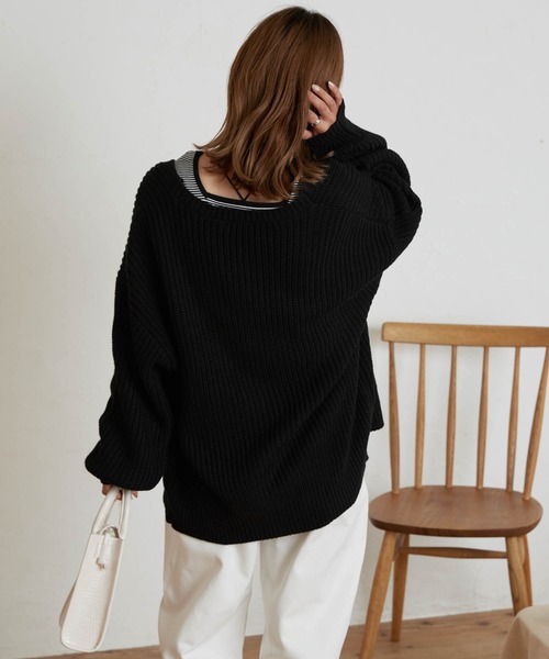 WEGO（ウィゴー）の「WEGO/ボリュームスリーブカラーカーディガン（カーディガン/ボレロ・レディース・ブラック/ベージュ/オフホワイト/サックスブルー/オレンジ/グリーン・FREE）」の15枚目の写真