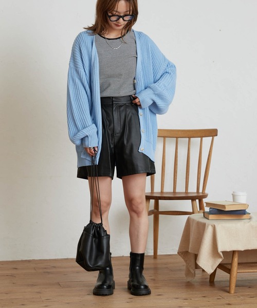 WEGO（ウィゴー）の「WEGO/ボリュームスリーブカラーカーディガン（カーディガン/ボレロ・レディース・ブラック/ベージュ/オフホワイト/サックスブルー/オレンジ/グリーン・FREE）」の20枚目の写真