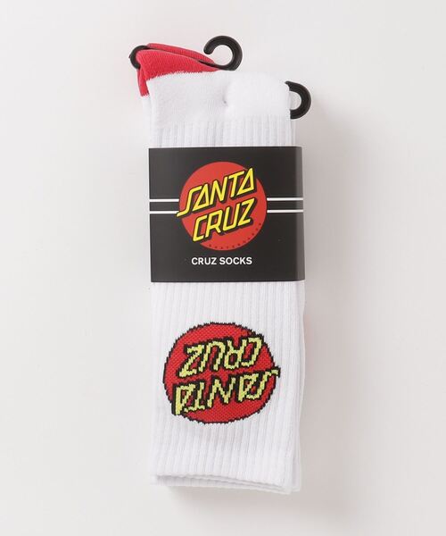 SANTA CRUZ(サンタクルーズ)の「SANTA CRUZ-2PK/SOCKS(ソックス/靴下・メンズ・ホワイト・FREE)」の4枚目の写真