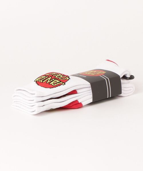 SANTA CRUZ(サンタクルーズ)の「SANTA CRUZ-2PK/SOCKS(ソックス/靴下・メンズ・ホワイト・FREE)」の3枚目の写真