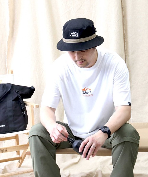 CAMP7（キャンプセブン）の「【CAMP7】グラフィックプリントＴシャツ（Tシャツ/カットソー・メンズ・パープル/ブラック/ホワイト・XL/L/M/S）」の6枚目の写真