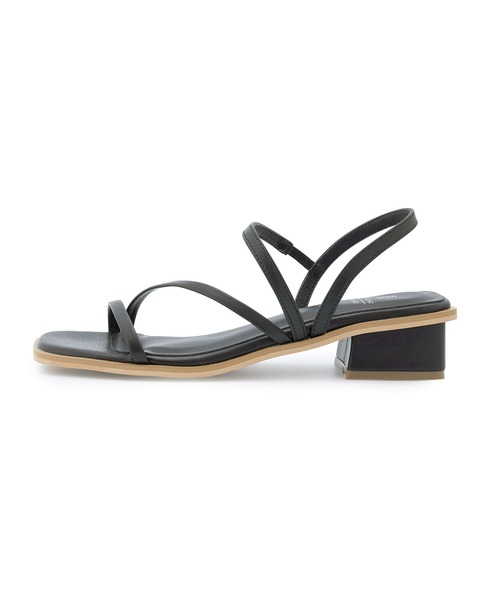 ROPE' PICNIC(ロペピクニック)の「スクエアトゥナローストリングブロックヒールミュール(サンダル・レディース・ブラック/グリーン/キナリ・23.5cm/24.5cm/23.0cm/24.0cm)」の4枚目の写真