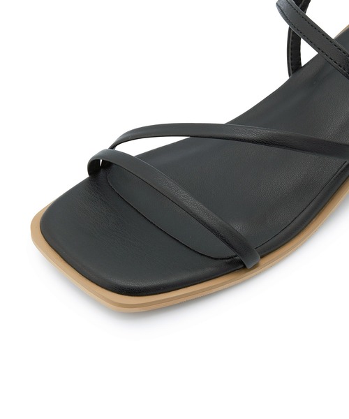 ROPE' PICNIC(ロペピクニック)の「スクエアトゥナローストリングブロックヒールミュール(サンダル・レディース・ブラック/グリーン/キナリ・23.5cm/24.5cm/23.0cm/24.0cm)」の6枚目の写真