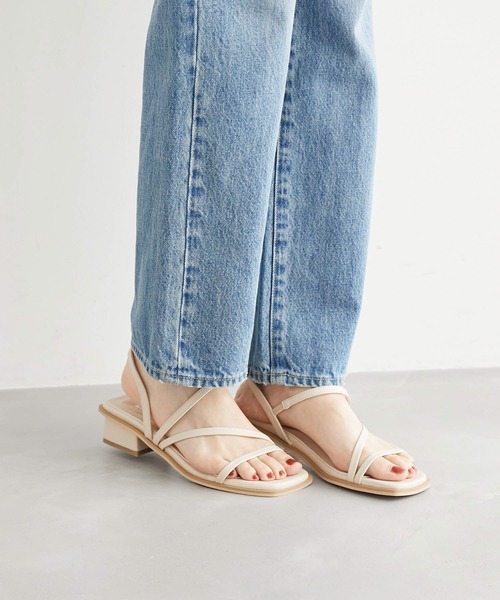 ROPE' PICNIC(ロペピクニック)の「スクエアトゥナローストリングブロックヒールミュール(サンダル・レディース・ブラック/グリーン/キナリ・23.5cm/24.5cm/23.0cm/24.0cm)」の15枚目の写真