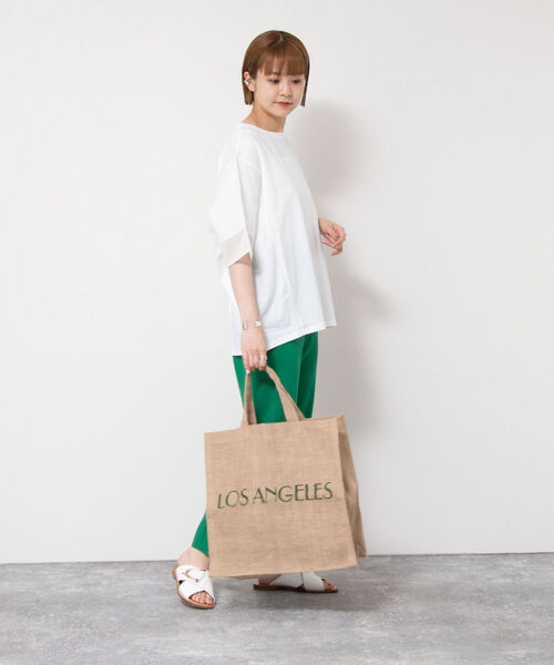NOLLEY’S(ノーリーズ)の「トリコット×レース・ボリュームプルオーバーカットソー(Tシャツ/カットソー・レディース・ホワイト/ダークネイビー/ネイビー・FREE)」の9枚目の写真