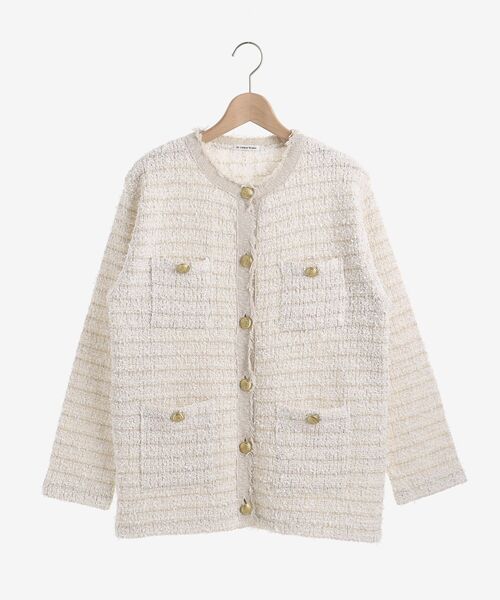 le.coeur blanc（ルクールブラン）の「ミックスヤーンツイードニットジャケット（その他アウター・レディース・ベージュ/ネイビー・38）」の15枚目の写真