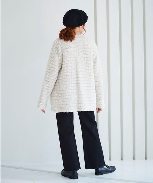 le.coeur blanc（ルクールブラン）の「ミックスヤーンツイードニットジャケット（その他アウター・レディース・ベージュ/ネイビー・38）」の13枚目の写真