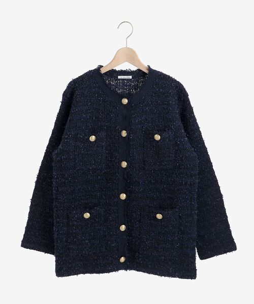 le.coeur blanc（ルクールブラン）の「ミックスヤーンツイードニットジャケット（その他アウター・レディース・ベージュ/ネイビー・38）」の16枚目の写真