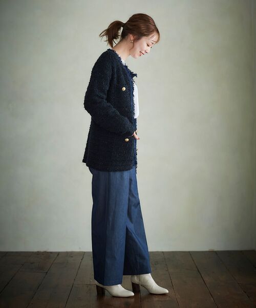 le.coeur blanc（ルクールブラン）の「ミックスヤーンツイードニットジャケット（その他アウター・レディース・ベージュ/ネイビー・38）」の12枚目の写真