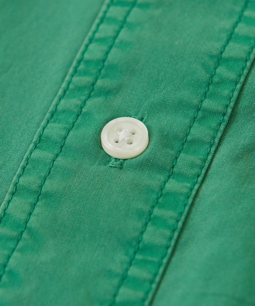 CUBE SUGAR（キューブシュガー）の「無地ピグメント染長袖バンドカラービッグシャツ（シャツ/ブラウス・レディース・チャコールグレー/ベージュ/パープル/グリーン・M）」の18枚目の写真