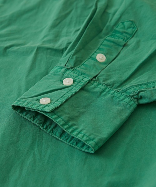 CUBE SUGAR（キューブシュガー）の「無地ピグメント染長袖バンドカラービッグシャツ（シャツ/ブラウス・レディース・チャコールグレー/ベージュ/パープル/グリーン・M）」の20枚目の写真