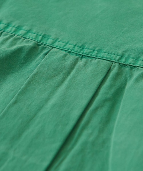 CUBE SUGAR（キューブシュガー）の「無地ピグメント染長袖バンドカラービッグシャツ（シャツ/ブラウス・レディース・チャコールグレー/ベージュ/パープル/グリーン・M）」の22枚目の写真