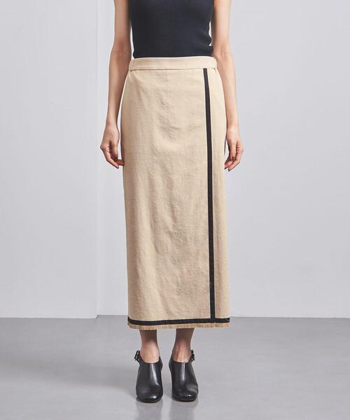 定価22,000円UNITED ARROWS バイカラー テープ ロングスカート UNITED ARROWS（ユナイテッドアローズ）の「バイカラー テープ