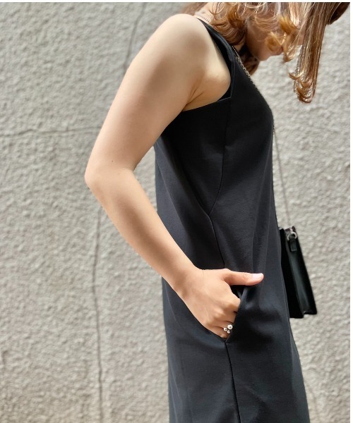 DROIT BELLO（ドロイトベロ）の「DROIT BELLO(ドロイトベロ) アメスリワンピース（ワンピース・レディース・ブラック/ダークグリーン系・F）」の7枚目の写真