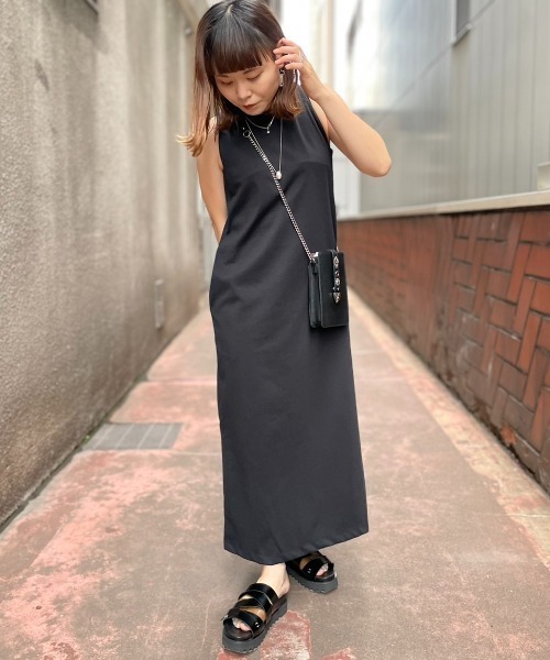 DROIT BELLO（ドロイトベロ）の「DROIT BELLO(ドロイトベロ) アメスリワンピース（ワンピース・レディース・ブラック/ダークグリーン系・F）」の5枚目の写真