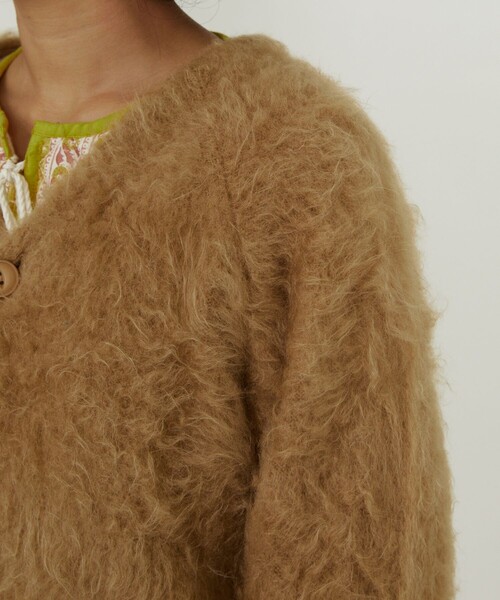 Freada（フリーダ）の「Freada/フリーダ シャギーニットカーディガン（カーディガン/ボレロ・レディース・ベージュ/オフホワイト/ピンク/イエロー/オレンジ・SMALL/MEDIUM）」の18枚目の写真