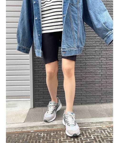 Ungrid（アングリッド）の「【WEB限定】テレコサイクルパンツ（その他パンツ・レディース・ブラック/ブルー/ボルドー・FREE）」の2枚目の写真