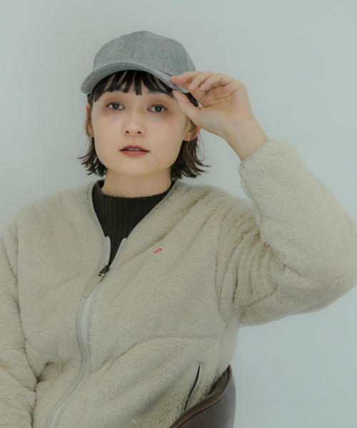 SMELLY(スメリー)の「メルトンキャップ(キャップ・レディース・グレー/キャメル・-)」の16枚目の写真