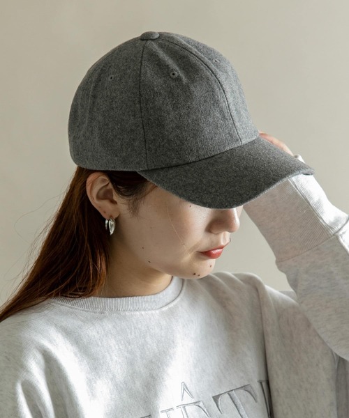 SMELLY(スメリー)の「メルトンキャップ(キャップ・レディース・グレー/キャメル・-)」の17枚目の写真